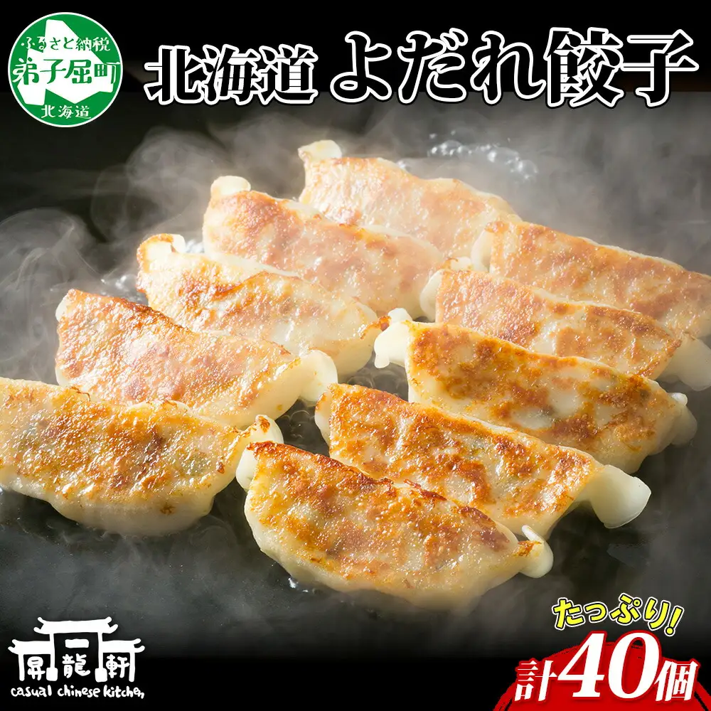 よだれ餃子 10個入 4パック 計40個 餃子 ぎょうざ ギョウザ ギョーザ 生餃子 冷凍 中華 豚 肉 野菜 厚皮 惣菜 お取り寄せ 昇龍軒 送料無料 北海道 弟子屈町 20000円 1812