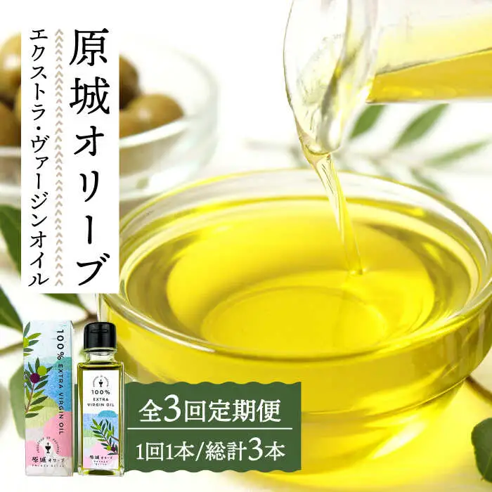 【3回定期便】 原城 オリーブ エクストラ・ヴァージンオイル  100ml 1本 / オリーブオイル オイル 油 調味料 / 南島原市 / ミナサポ [SCW054]