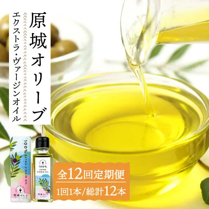 【12回定期便】 原城 オリーブ エクストラ・ヴァージンオイル  100ml 1本 / オリーブオイル オイル 油 調味料 / 南島原市 / ミナサポ [SCW056]