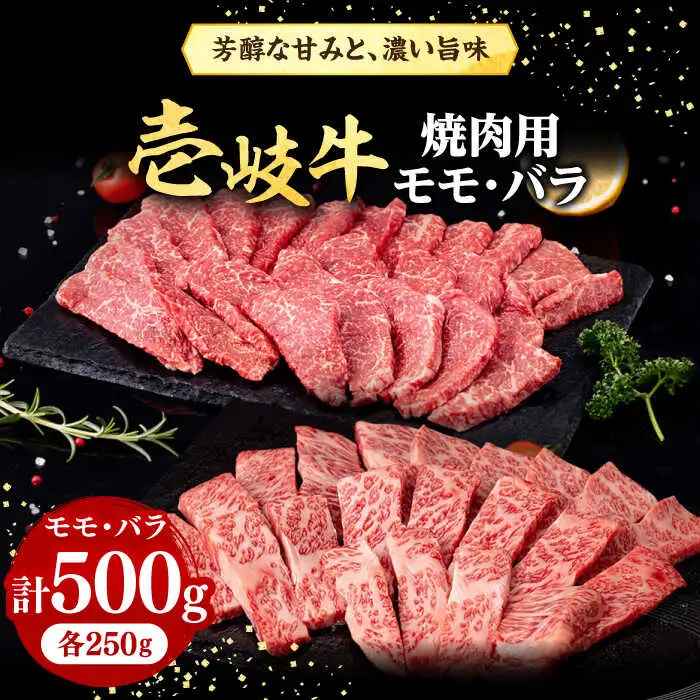 壱岐牛 焼肉用 モモ・バラ（カルビ） 500g  [JFE058] 牛肉