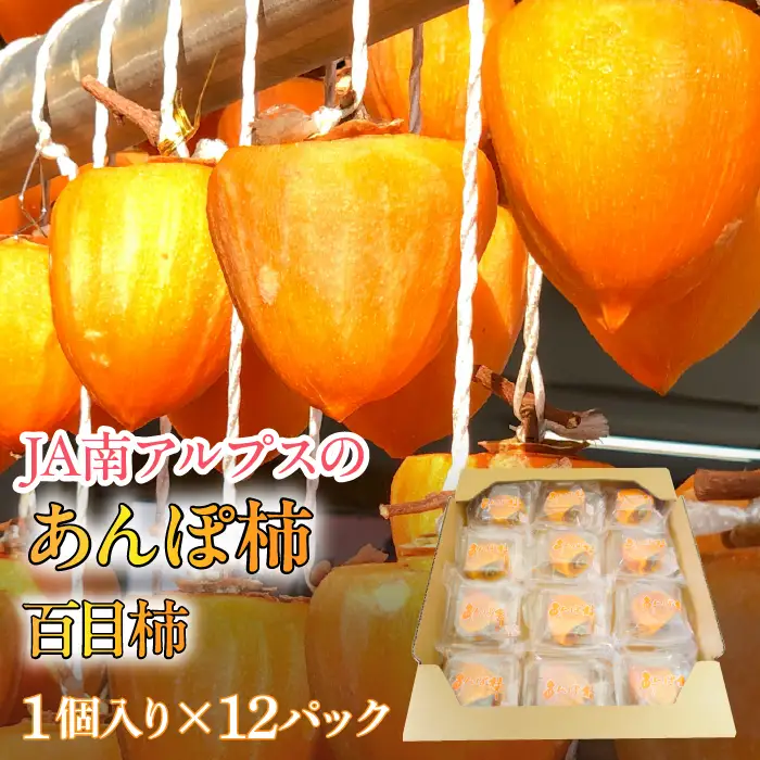 ＜2026年発送先行＞あんぽ柿【百目柿】［1個入り×12パック］ ALPAA019