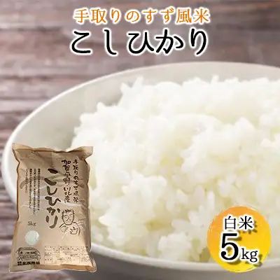【令和8年度産】手取りのすず風米こしひかり　白米5kg 