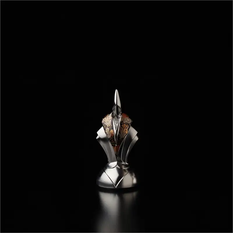 匠チェス（18-Pawn 黒1体）歩兵（Pawn かきつばた、菊）