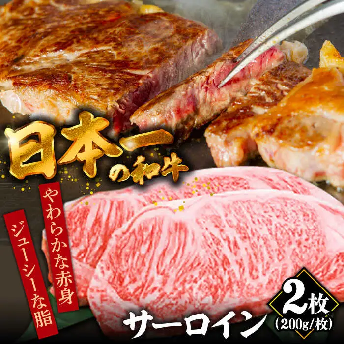 【やわらかな赤身と口どけまろやかな脂身】長崎和牛 サーロインステーキ 400g 2人前 （200g×2枚）/ 南島原市 / ふるさと企画 [SBA031]