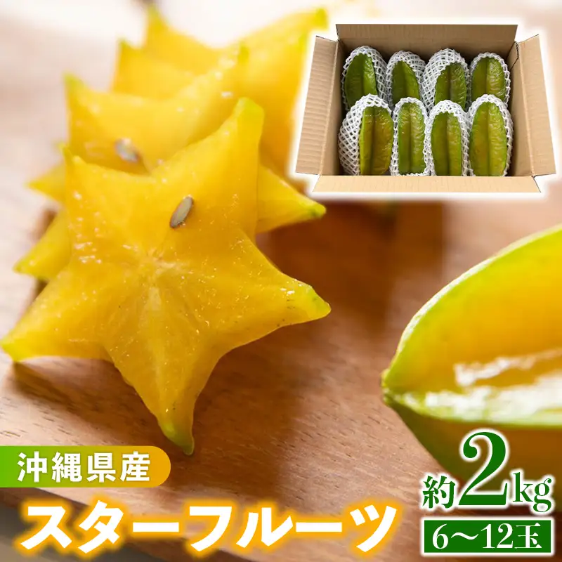 沖縄県産 スターフルーツ約2kg (6～12玉) - 果物 フルーツ 南国 スターフルーツ 五歛子 厳選 沖縄県 八重瀬町
