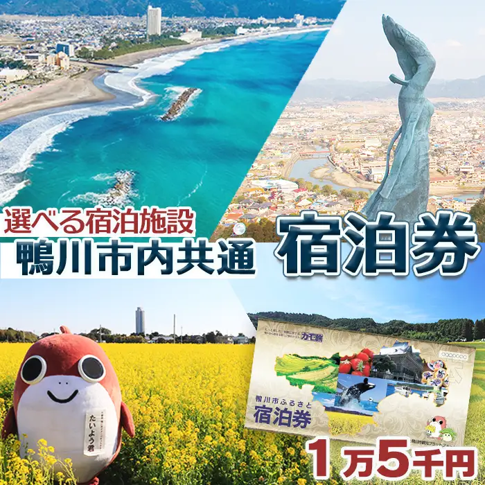 【千葉県鴨川市】市内宿泊施設『共通宿泊券』１万５千円相当　[0050-0034]