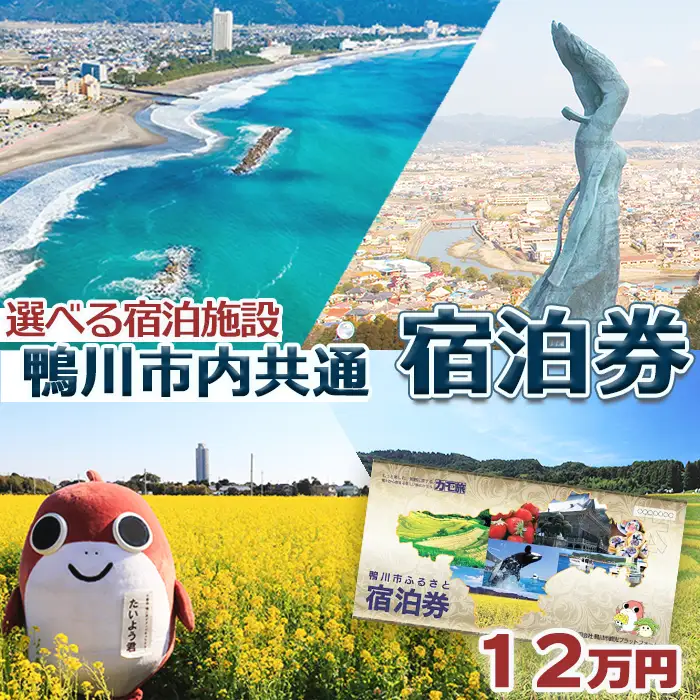 【千葉県鴨川市】市内宿泊施設『共通宿泊券』12万円相当　[0400-0008]