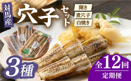 【全12回定期便】対馬 穴子 セット 500g [WAD040] 煮穴子 白焼き あなご アナゴ 