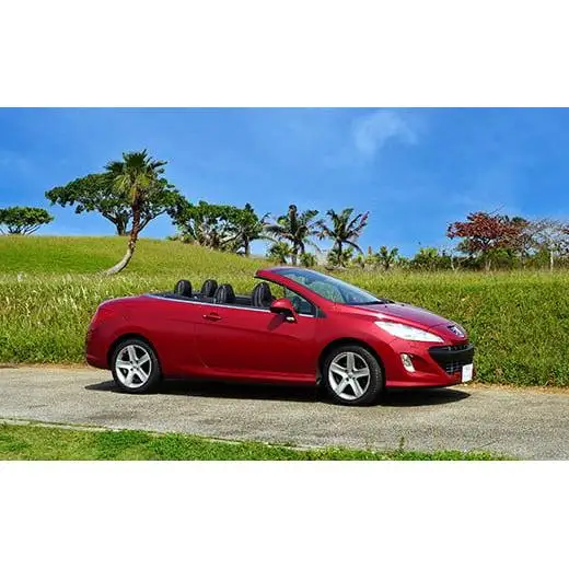 【オープンカーで満喫】レンタカー1日利用券 PEUGEOT 308CC Red《Supremeレンタカー》FG-4-1