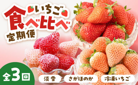 【先行予約 2027年3月〜発送】【3回定期便】赤白いちご食べ比べ！ いちご