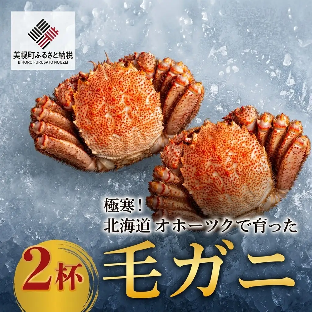 ＜限定＞極寒！北海道オホーツクで育った ”毛ガニ” 2杯 AH032 | 毛ガニ