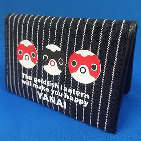 柳井縞名刺入れ 金魚ちょうちんデザイン版(五月雨)_雑貨・日用品  文房具・印鑑 _【1098745】
