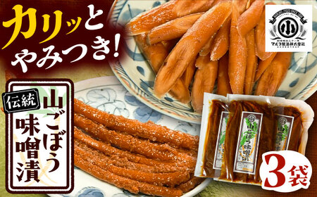 山ごぼう味噌漬 計300g 100g×3袋 / 恵那市 / マルコ醸造 [AUCT010]