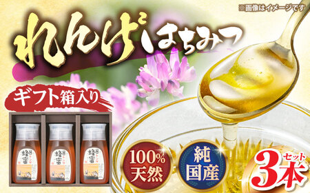 恵那蜂蜜 3本 ギフト箱入りセット (蓮華蜂蜜300g×3本) / 恵那市 / はち工房こうけつ [AUDF014]