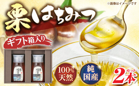 恵那 栗蜂蜜 2本 ギフト箱入りセット (栗蜂蜜300g×2本) / 恵那市 / はち工房こうけつ [AUDF018]