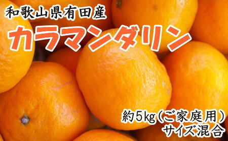 【春みかん】和歌山有田産カラマンダリン約5kg(サイズ混合　ご家庭用) 