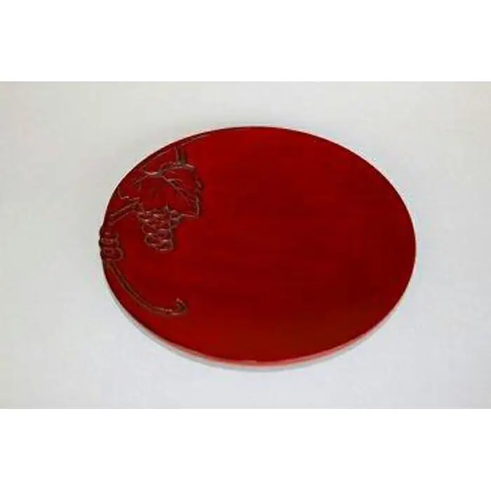 鎌倉彫　平皿　6寸ブドウ