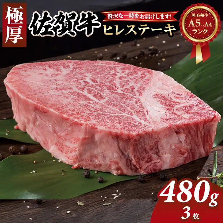 佐賀牛 ヒレステーキ 480g ヒレ フィレ 牛肉 D500-002