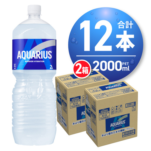 アクエリアス 2000ml PET×12本 ペットボトル 2l  アクエリ