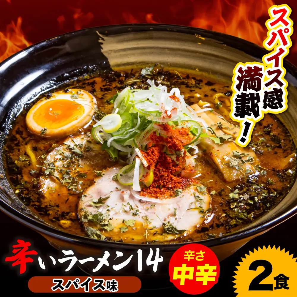 辛いラーメン14　《冷凍》 スパイスラーメン【中辛】　2食セット