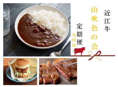 【近江牛 定期便【山吹色の会】全4回】肉 牛肉 ブランド牛 三大和牛 和牛 黒毛和牛 贈り物 ギフト プレゼント 冷凍 滋賀県 竜王