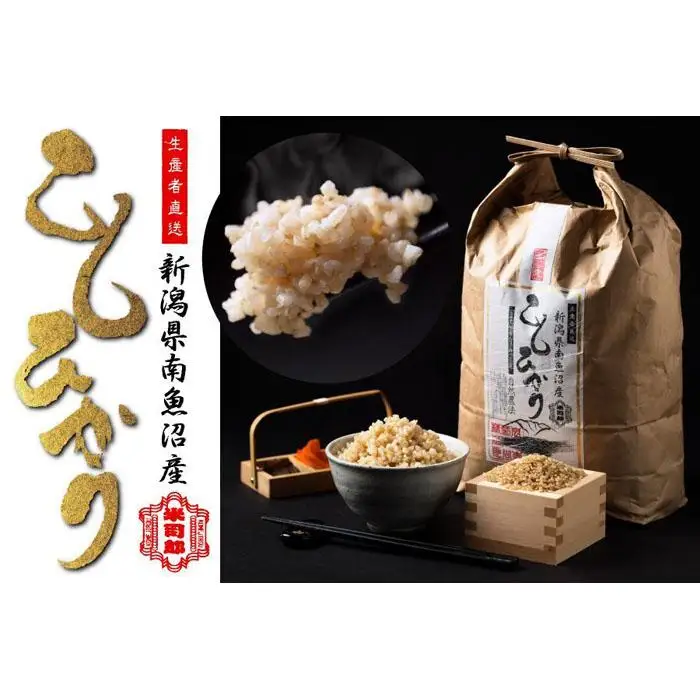 【令和7年】【玄米】自然農法/化学肥料不使用の南魚沼産こしひかり10kg| こしひかり