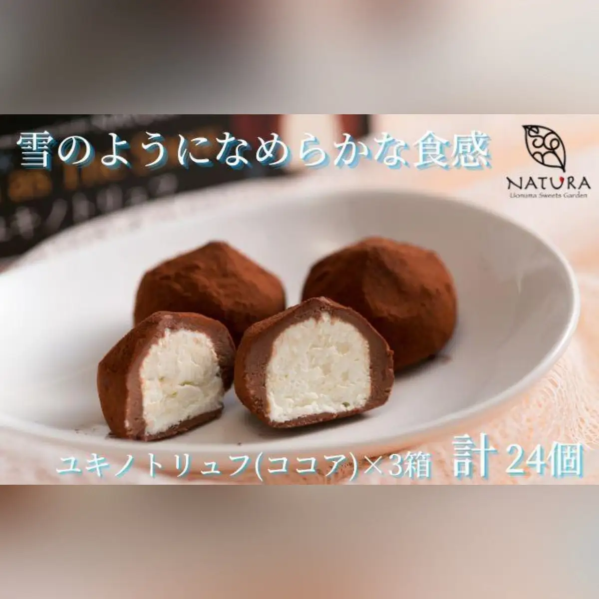 チョコレート ショコラトリュフ ココア スイーツ 生洋菓子  新潟県 南魚沼市 ナトゥーラ 濃厚ひんやり ユキノトリュフ 計3箱　|  スイーツ