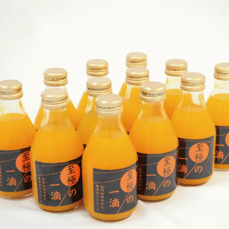 田村みかんの新鮮100％ジュース「至極の一滴」180ml×15本入り【tec935A】