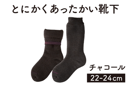 靴下 「とにかくあったかい靴下 女性用（22～24cm）」【チャコール】くつ下 くつした 室内用靴下 レディース 山忠