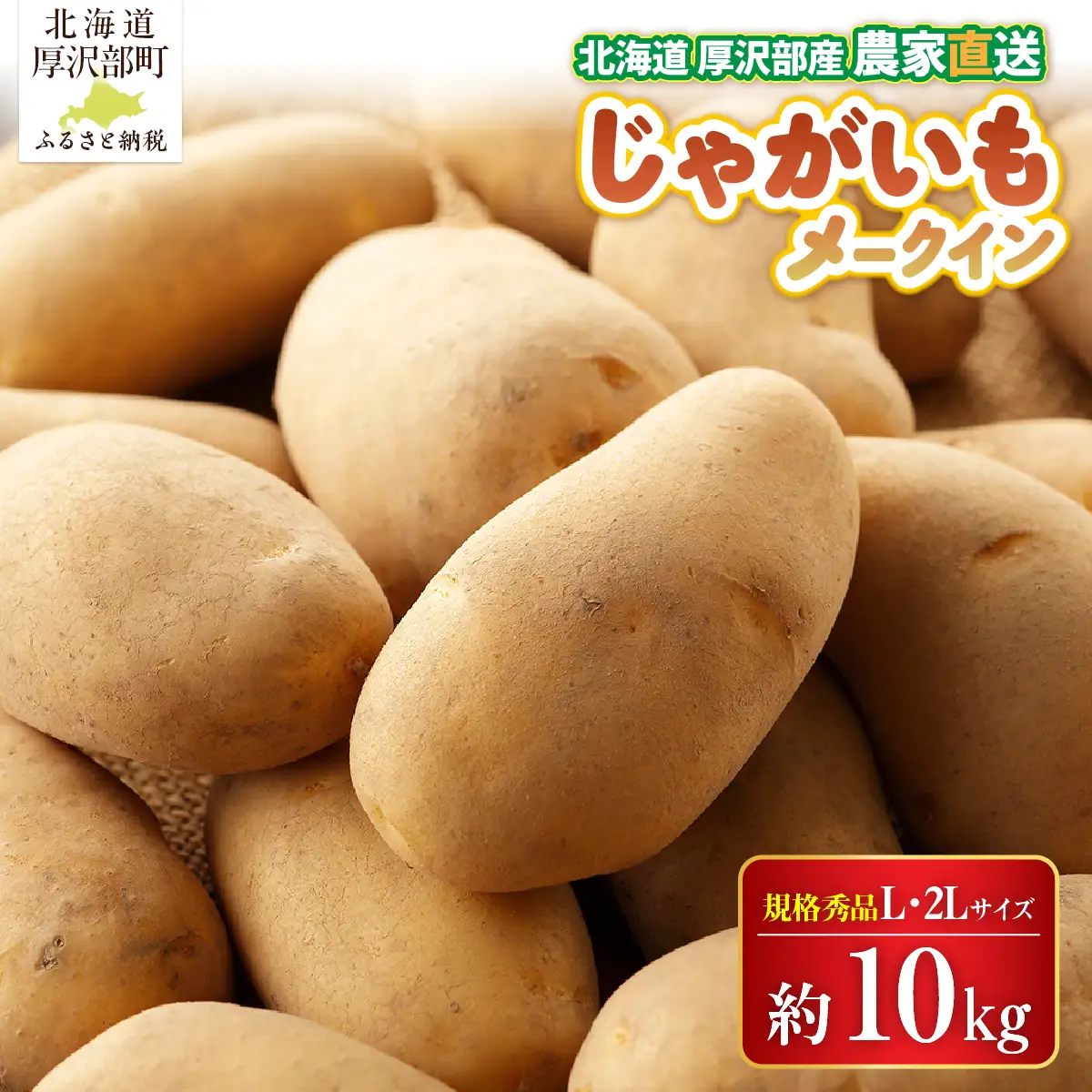 【2026年9月下旬より発送】北海道厚沢部町産 メークイン 約10kg【規格秀品L・2Lサイズ】 ASO011