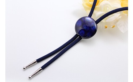 有田焼ループタイ るりブルー 有田焼アクセサリー二宮閑山 おしゃれ アクセサリー 磁器 A12-225