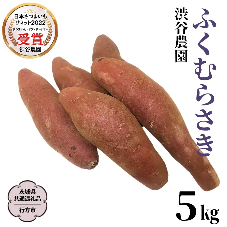 《 2026年 収穫分 》 ふくむらさき 約 5kg (茨城県共通返礼品 行方市) 先行予約 渋谷農園 国産 茨城県 桜川市 さつまいも サツマイモ いも 芋 新芋 焼き芋 やきいも 野菜 旬 人気 おやつ 自宅用 家庭用 [DT003sa]
