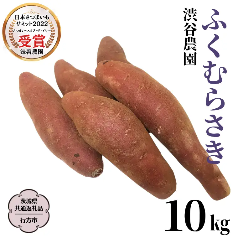 《 2026年 収穫分 》 ふくむらさき 約 10kg (茨城県共通返礼品 行方市) 先行予約 渋谷農園 国産 茨城県 桜川市 さつまいも サツマイモ いも 芋 新芋 焼き芋 やきいも 野菜 旬 人気 おやつ 自宅用 家庭用 [DT004sa]