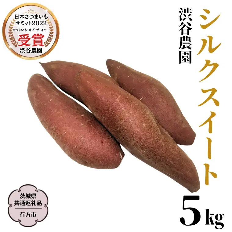 《 2026年 収穫分 》 シルクスイート 約 5kg (茨城県共通返礼品 行方市) 先行予約 渋谷農園 国産 茨城県 桜川市 さつまいも サツマイモ いも 芋 新芋 焼き芋 やきいも 野菜 旬 人気 おやつ 自宅用 家庭用 [DT009sa]