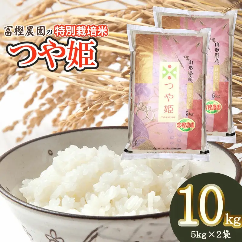 【令和8年産 新米】 富樫農園の特別栽培米つや姫 精米10kg(5kg×2袋)　山形県鶴岡市産　K-884