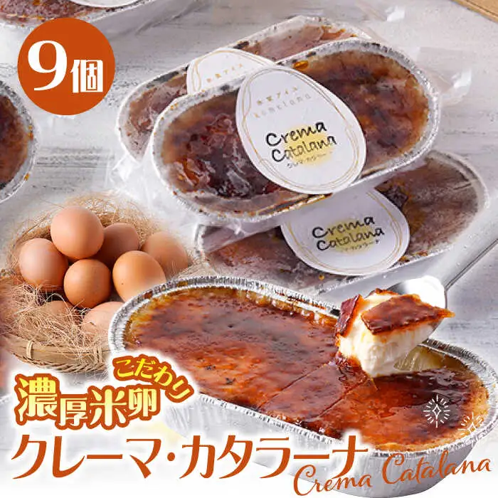 【こだわり濃厚米卵！】クレーマ カタラーナ 9個セット クレームブリュレ アイス 【氷窯アイス こめたま】[GF01]