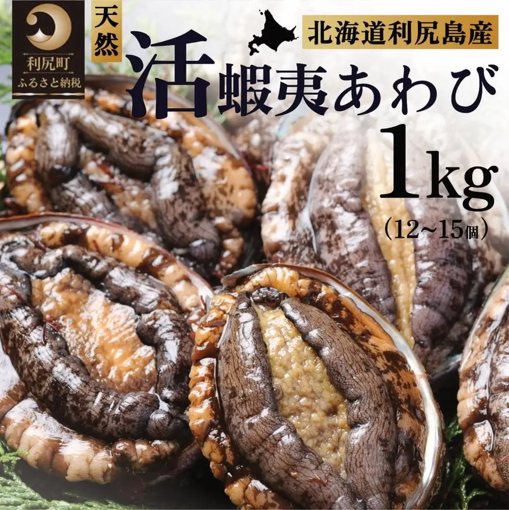 【10～12月発送受付】活アワビ 1kg 天然蝦夷あわび 利尻島産【期間限定】利尻昆布を食べて育った美味しいあわび [1060001]