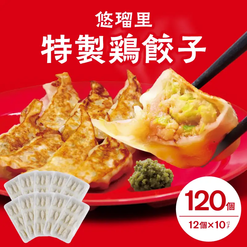 悠瑠里特製鶏餃子120個 餃子 ぎょうざ 惣菜