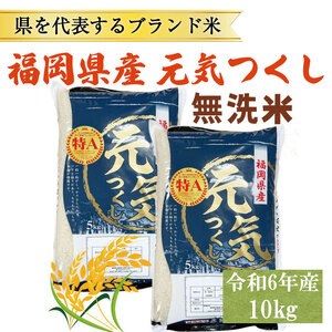 【ふるさと納税】令和8年産 福岡県産 ブランド米「元気つくし」無洗米 10kg [a7258] 株式会社 ゼロプラス 【返礼品】添田町 ふるさと納税