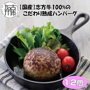 【国産】志方牛100%のこだわり熟成ハンバーグ150g×12個【2603I05909】
