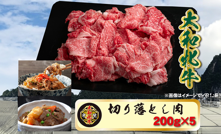 (冷凍) 大和牝牛 切り落とし肉 200g×5 YMKO1 ／牛丼 肉じゃが 焼肉 バーベキュー アウトドア キャンプ 贈答用 贈り物 太田家 奈良県 宇陀市 ふるさと納税