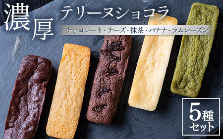 テリーヌショコラ 5種セット （チョコレート・チーズ・抹茶・バナナ・ラムレーズン） ※着日指定不可 ※離島への配送不可