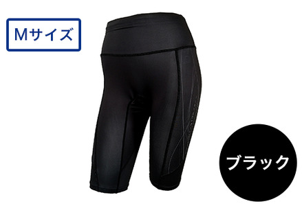 I4-58BB【カラー：ブラック サイズ：M】A.A.TH for femtech/サニタリーハーフタイツ（プリント）（品番：AAP85FP2）