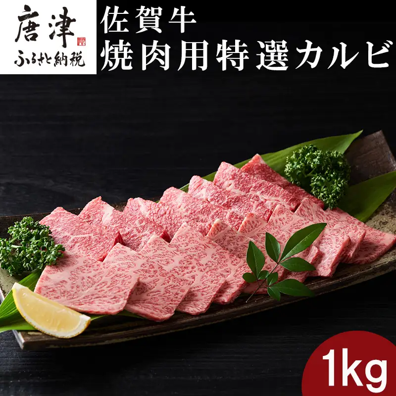 佐賀牛 焼肉用特選カルビ 500g×2パック(合計1kg)