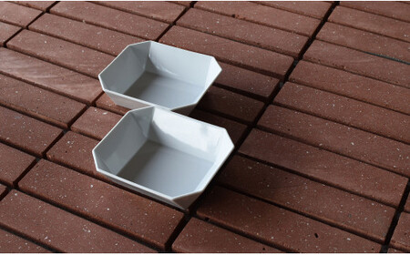 1616/ TY Square Bowl 150 White 2個セット【1616/arita japan】有田焼 器 食器 鉢 小鉢 スクエア ボウル ホワイト シンプル eb018