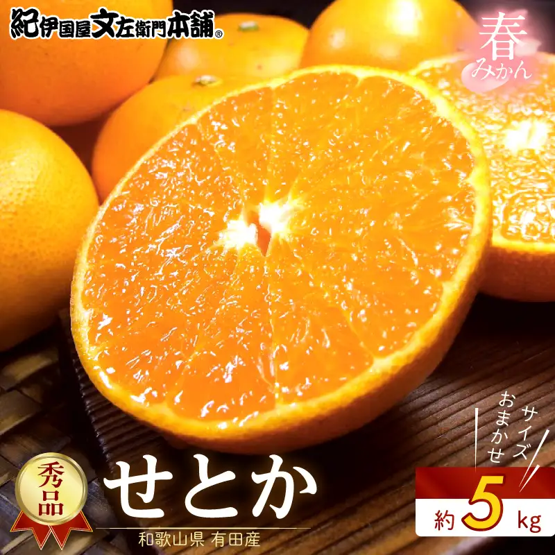 【2027年先行予約】せとか 秀品 約5kg 和歌山県有田産 春みかん 春柑橘 (果実サイズおまかせ)/紀伊国屋文左衛門本舗_V7410