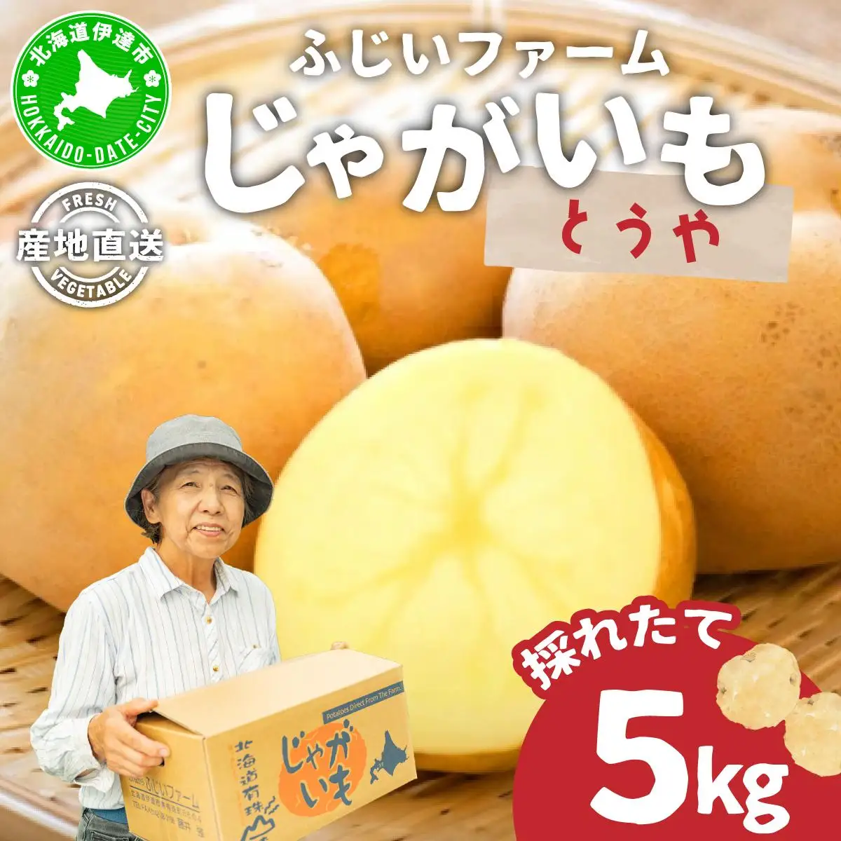 ＜先行予約＞北海道産 じゃがいも(とうや) 約5kg【55250843】