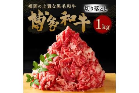 博多和牛 切り落とし 合計1,000g (500g×2パック) 1kg 黒毛和牛 牛肉 和牛 切落し