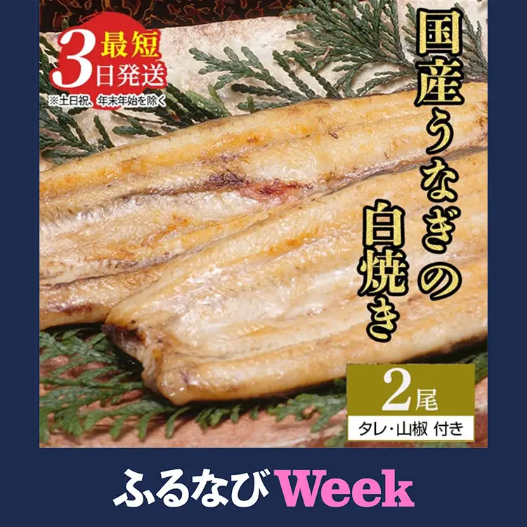 【ふるなびWEEK対象】うなぎ白焼き　2尾（140g～150g×2尾） | メディアに紹介されたうなぎ屋 国産 冷蔵 うなぎ 鰻 ウナギ タレ・山椒つき しら焼き ※離島への配送不可