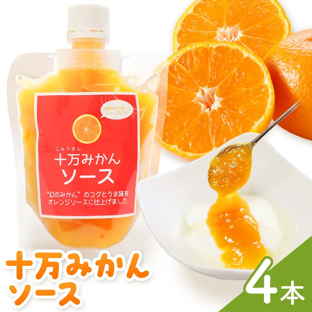 十万みかん ソース 170g 4本 田野農園《30日以内に出荷予定(土日祝除く)》鹿児島県 さつま町